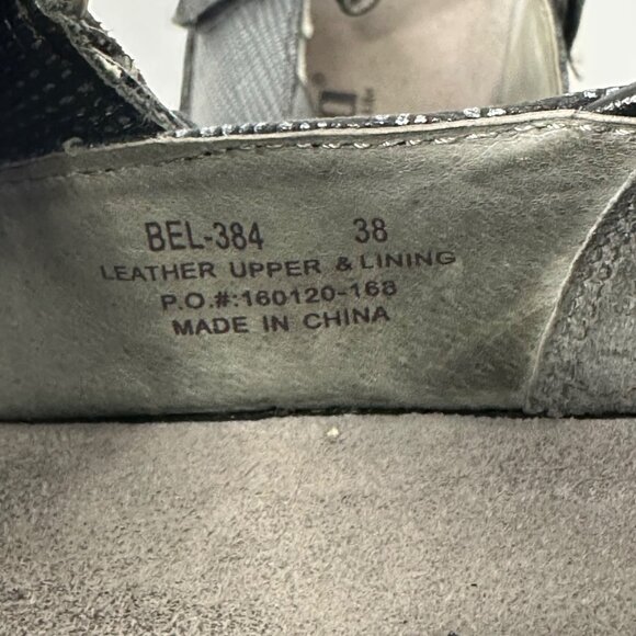 Alegria Black Mary Jane Shoes With Textured Pattern & Adjustable Strap - Picture 10 of 13